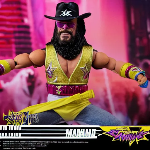 Image similar to macho man randy savage action figure by hot toys. high resolution photo.