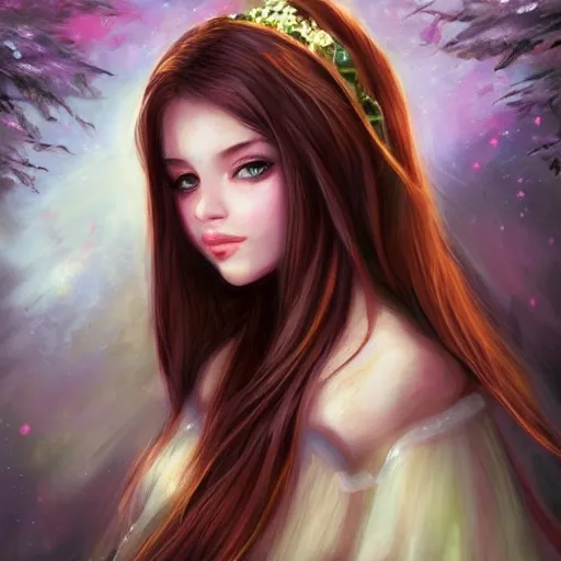 Image similar to realistic beautiful gorgeous natural cute, fantasy, elegant, lovely, princess girl, art drawn full hd, 4 k, highest quality, in artstyle by professional artists wl,