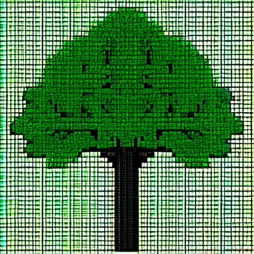 Image similar to a green tree, pixel art, 8 bit