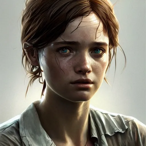 Prompt: ultra realistic illustration, elle from last of us, intricate, elegant, highly detailed, digital painting, artstation, concept art, smooth, sharp focus, illustration, art by artgerm and greg rutkowski and alphonse mucha