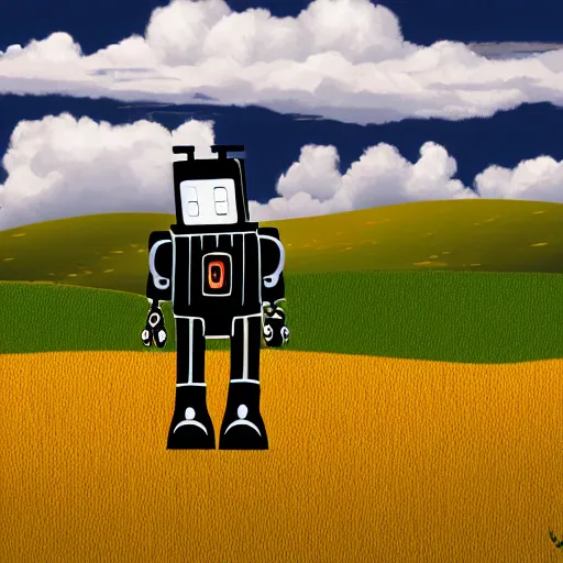 Prompt: a robot in the style of windows xp, retro, digital art, detailed,