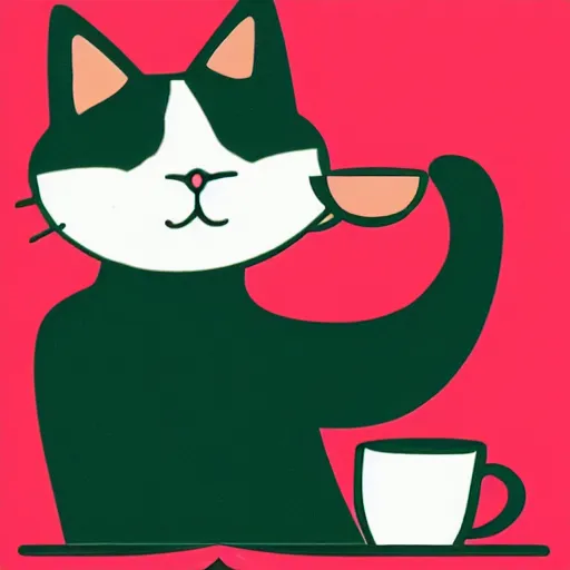 Image similar to british cat sipping on tea, propaganda poster