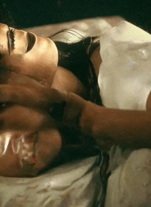 Image similar to photo still of michael jackson unconscious inside a coffin, full-shot, 4k