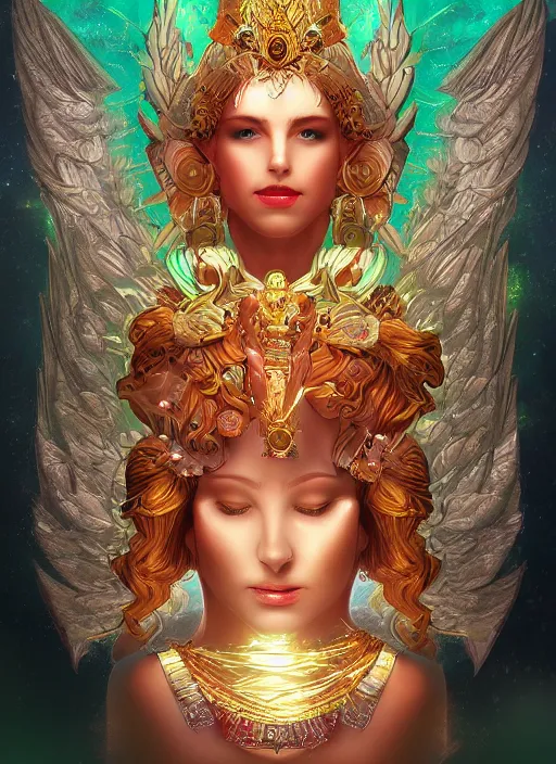Prompt: The Goddess of Reality, detailed digital art, trending on Artstation