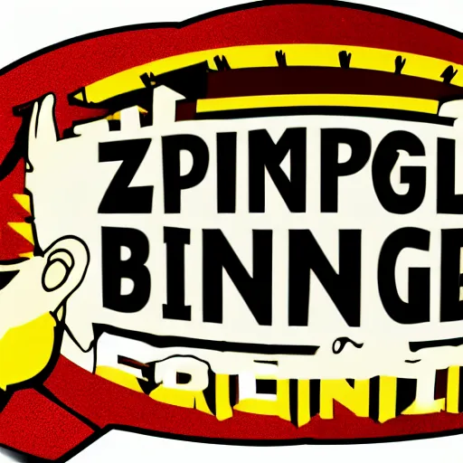 Image similar to logo = ZippyThing. Zipline rollercoaster thrill ride