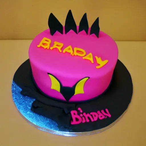 Image similar to bat birthday cake for girls,