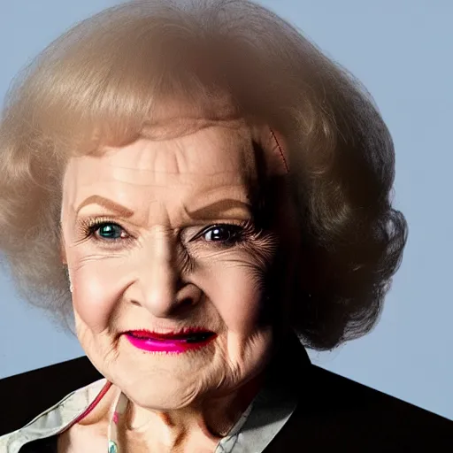 Prompt: cyborg betty white