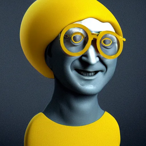 Image similar to john lennon as a lemon mixed with a lemon looks like a lemon, lemon