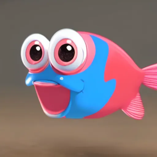 Image similar to fish with 4 legs from gumball cartoon