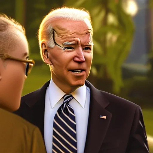 Prompt: joe biden in the movie a bugs life, film still, cinematic lighting