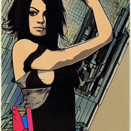 Image similar to Mila Kunis by Otomo Katsuhiro, character art