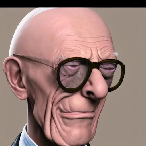 Image similar to professor Farnsworth , concept art, trending on artstation 3D.