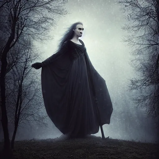 Prompt: Lay me down, in the cold cold ground, Where before many more have gone, When they come I will stand my ground, Stand my ground I will not be afraid, atmospheric lighting, gothic makeup, intricate, Transylvanian castle, volumetric lighting, beautiful, starlit sky, sharp focus, ultra-detailed, by Tom Bagshaw, Leesha Hannigan, Ross Tran, Thierry Doizon, Kai Carpenter, Ignacio Fernández Ríos