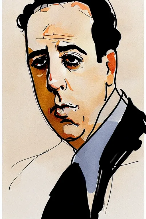 Image similar to beautiful portrait of serious looking Jerry Seinfeld by Milo manara and David downton