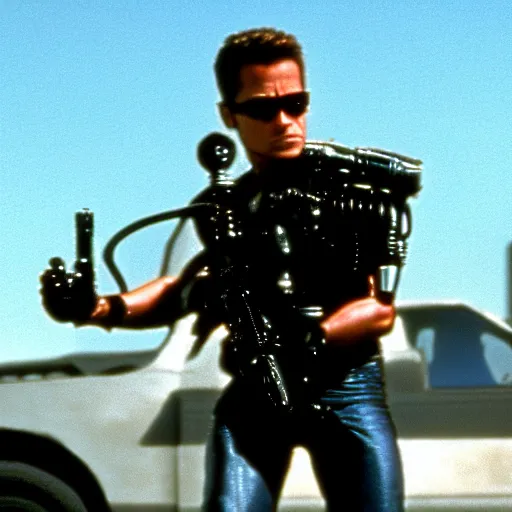 Prompt: Skynet Sends Terminator Animals to Hunt John Connor, Still from Terminator 12