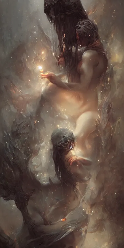 Prompt: love by bastien lecouffe - deharme