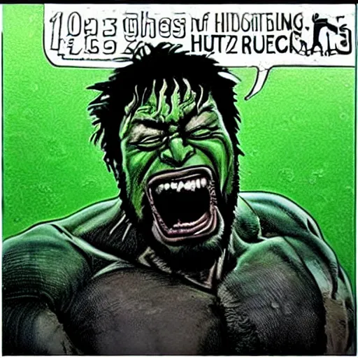 Prompt: odb from wutang is the incredible hulk by