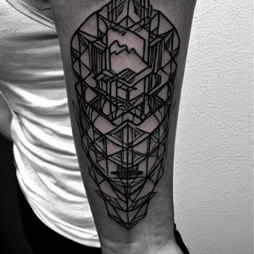 Cubic Geometric Dotwork Mandala Tattoo Design and Stencil Instant Digital  Download Tattoo Permit - Etsy