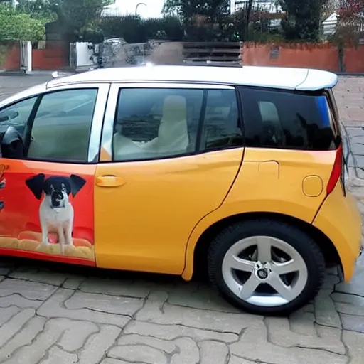 Image similar to dog shaped car