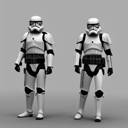 Prompt: a new design for clone troopers armor and helmet. octane 3 d render.