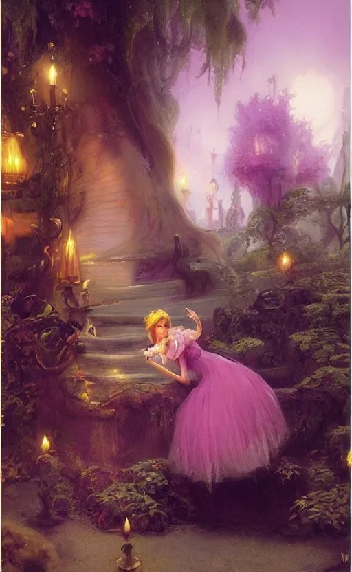 Image similar to Alice in the wonderland by Raphael Lacoste and Delphin Enjolras and William Bliss Baker