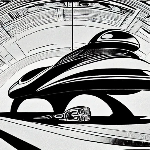 Prompt: retrofuturist car looking like an evangelion bot. vintage science fiction. cinematic sci - fi scene. science fiction lightning. symmetry. accurate anatomy. science fiction theme. brutalism. intricate detail. epic. retrofuturism. surrealism. intimidating. retrofuturism. art by john singer sargent - akira toriyama - keith parkinson - joaquin sorolla - kev walker