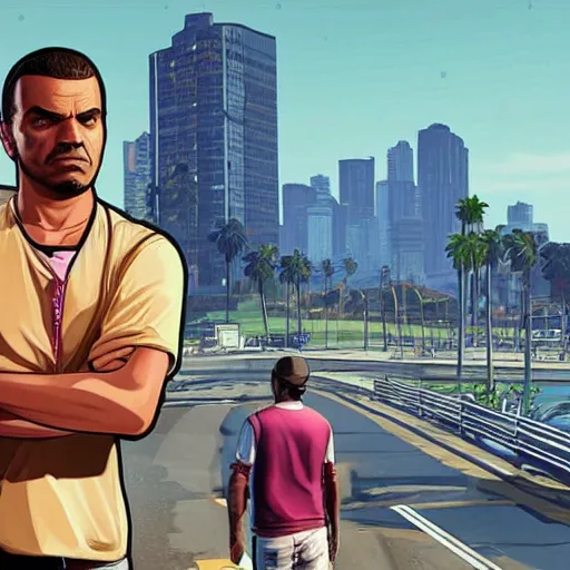 Image similar to gta 6 with augustinho carrara as cover character