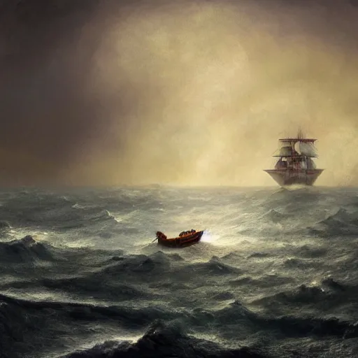 Image similar to a ship sailing through a storm, artstation hall of fame gallery, editors choice, #1 digital painting of all time, most beautiful image ever created, emotionally evocative, greatest art ever made, lifetime achievement magnum opus masterpiece, the most amazing breathtaking image with the deepest message ever painted, a thing of beauty beyond imagination or words