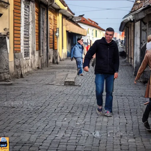 Prompt: dumb and arrogant people of cluj napoca, romania living on dirty streets, photo 4 k