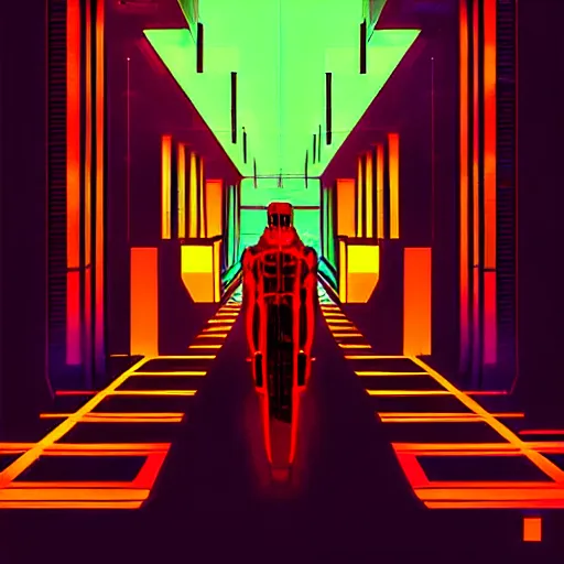 Image similar to Technological Anguish, wetcore, cyberpunk, Art-deco, digital art