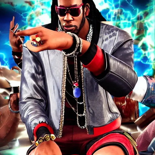 Prompt: 2 chainz, as a character in tekken