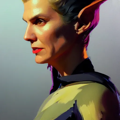 Image similar to portrait of kim wexler, warlock, organic painting, matte painting, bold shapes, hard edges, aesthetic octane render, trending on artstation, by greg manchess, huang guangjian, gil elvgren, sachin teng, greg rutkowski, jesper ejsing, rhads, ilya kuvshinov, cushart krenz