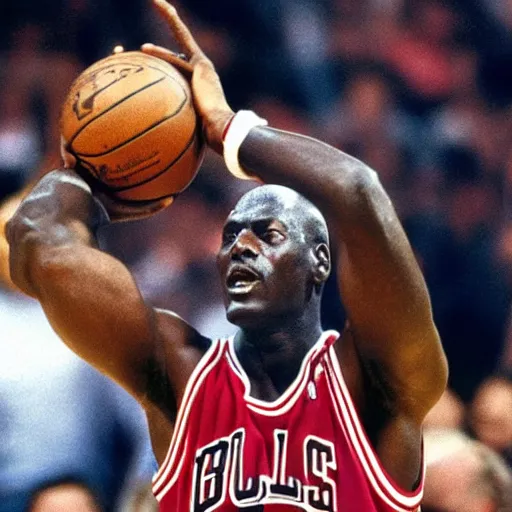 Prompt: michael jordan having an anxiety attack