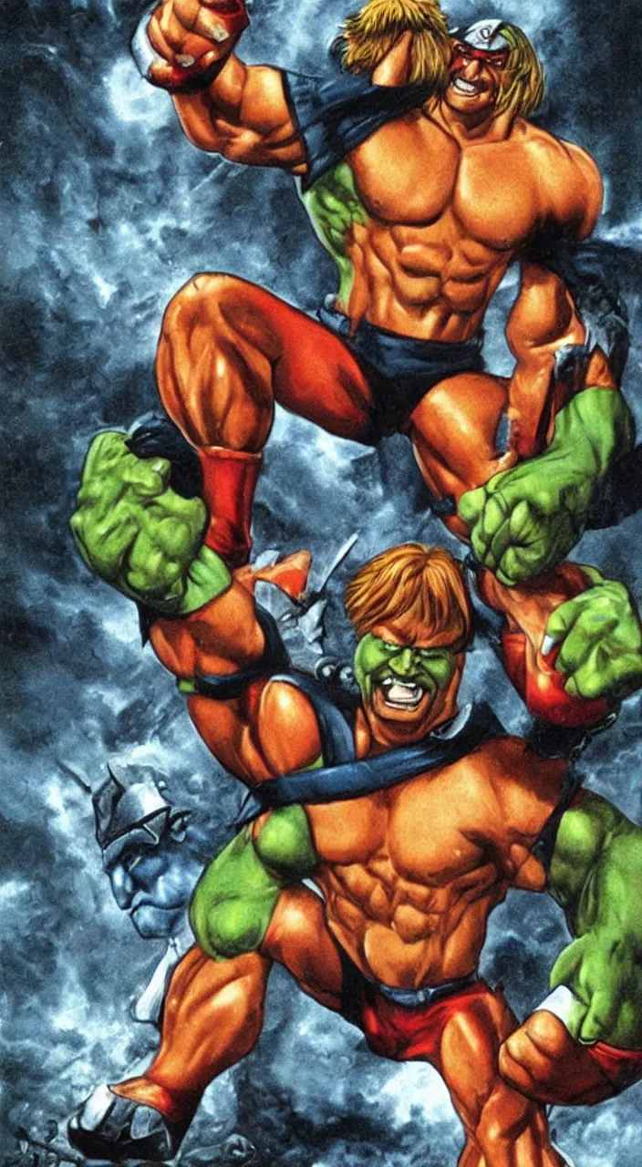 Image similar to Hulk Hogan as He-Man