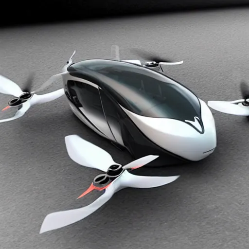 Image similar to a flying car that looks like a drone flying