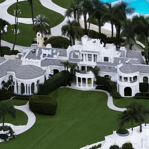 Prompt: mar - a - lago fbi raid, tilt shift photography