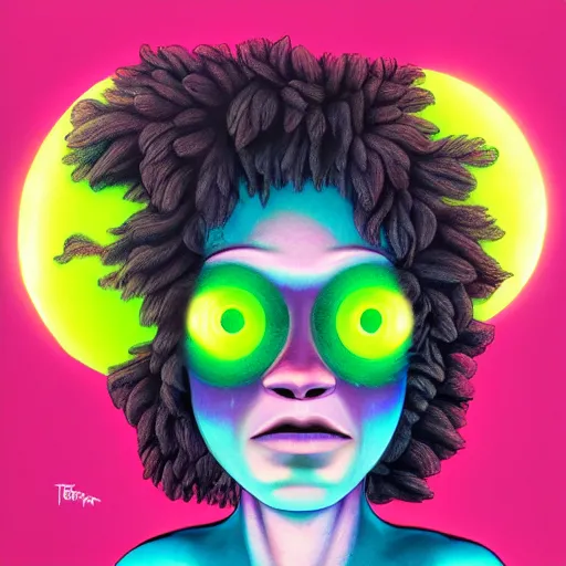 Image similar to Lofi vaporwave portrait tennis ball monster,chalk, Pixar style, Tristan Eaton, Stanley Artgerm, Tom Bagshaw