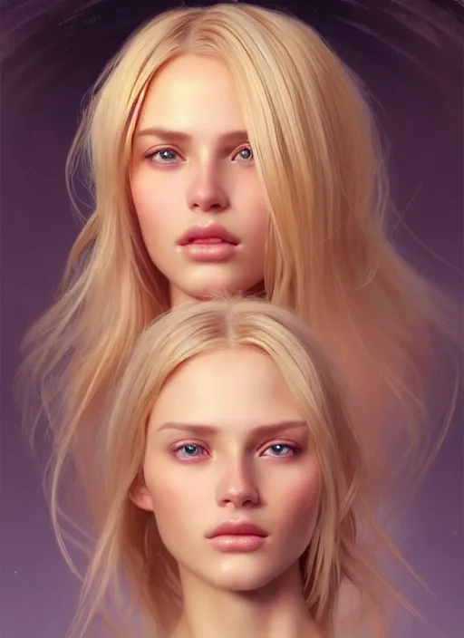 Prompt: beautiful feminine face!! portrait of young wife blessed by god with ever - increasing physical mental perfection, blonde, symmetrical! intricate, sensual features, highly detailed, divine holy perfection!! sci fi, digital painting, artstation, concept art, smooth, sharp focus, illustration, art by artgerm and greg rutkowski and alphonse mucha