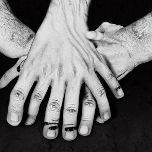 Prompt: the most horrifing photo, photorealistic, hand with normal amount of fingers