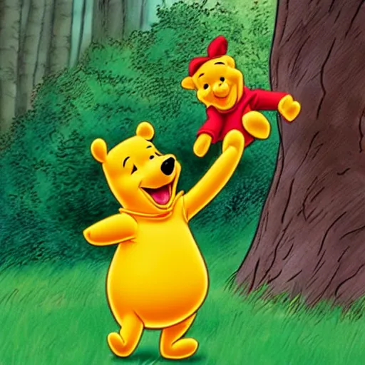 Prompt: winnie the pooh copyrights himself