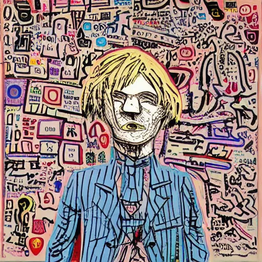 Image similar to jack the ripper, symmetrical, by andy warhol, tyler edlin, yoshitaka amano, liu wei, anselm kiefer, keith harring