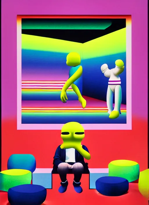 Image similar to designer living room by shusei nagaoka, kaws, david rudnick, airbrush on canvas, pastell colours, cell shaded, 8 k,