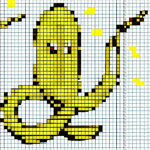 Image similar to banana pixel art, sprite sheet