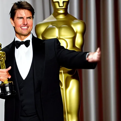 Prompt: tom cruise winning an Oscar