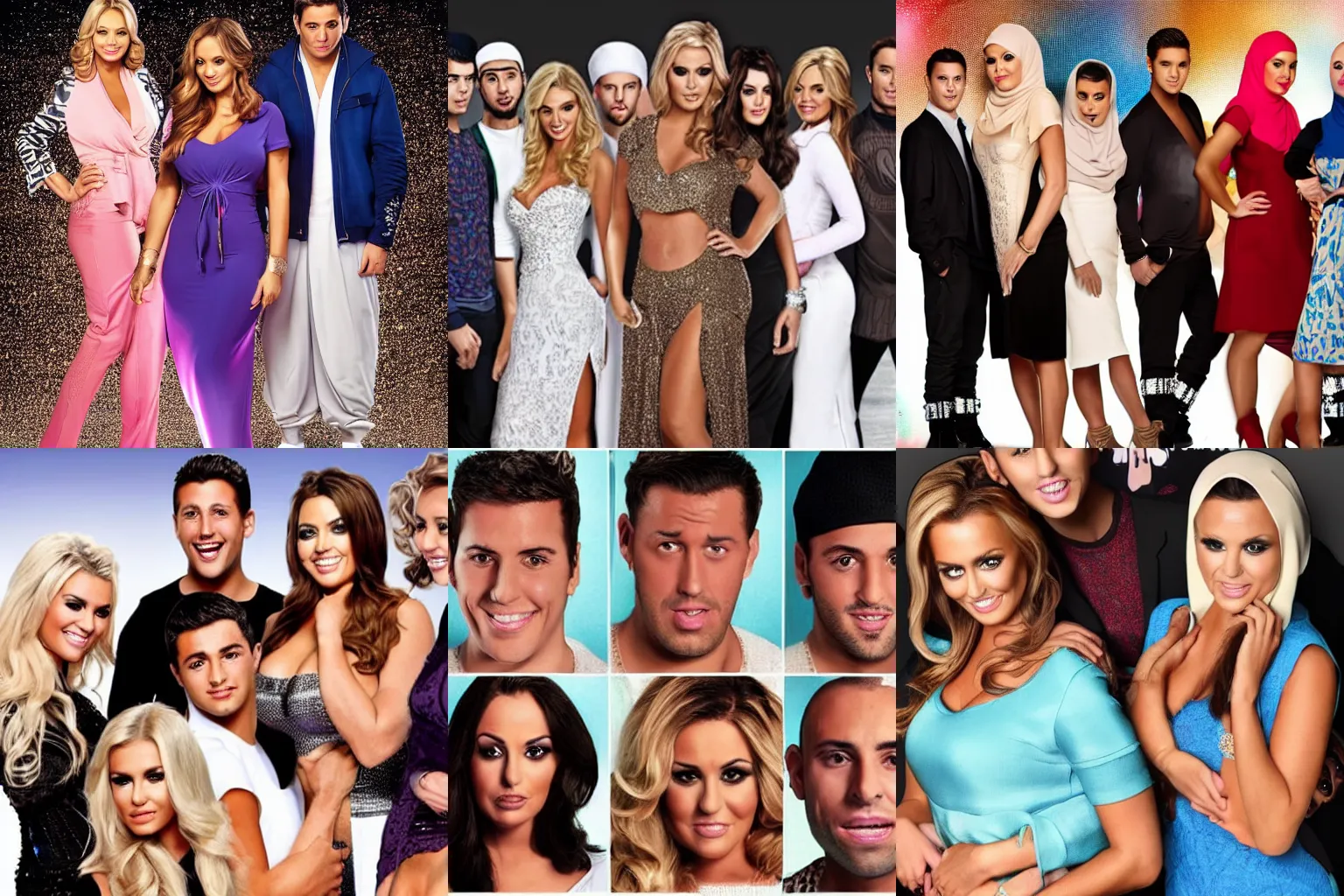 Prompt: TOWIE but the cast are Muslim, detailed picture, realistic