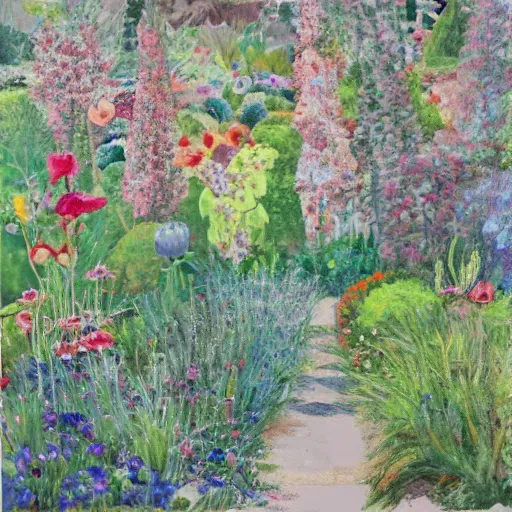 Prompt: carrie hepple ’ s garden