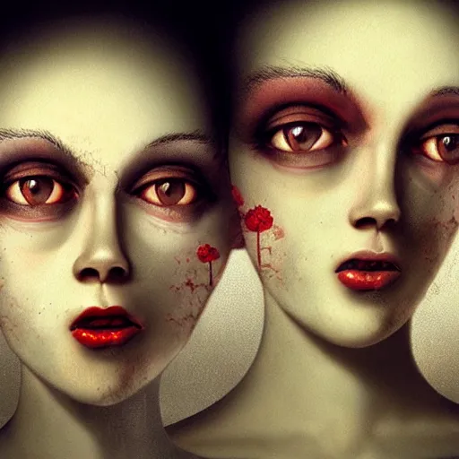 Image similar to two very close faces by ray caesar