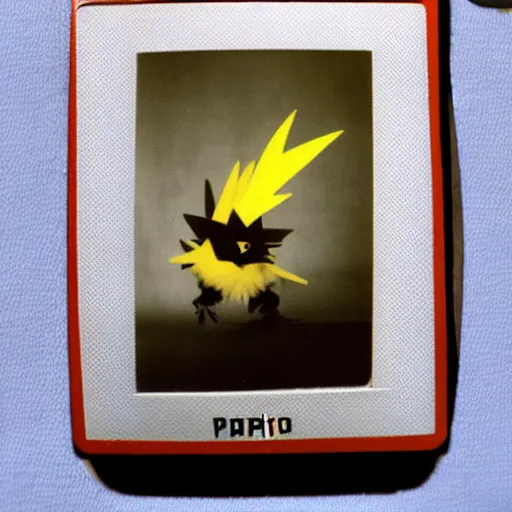 Image similar to 1 9 5 0 s polaroid picture of zapdos