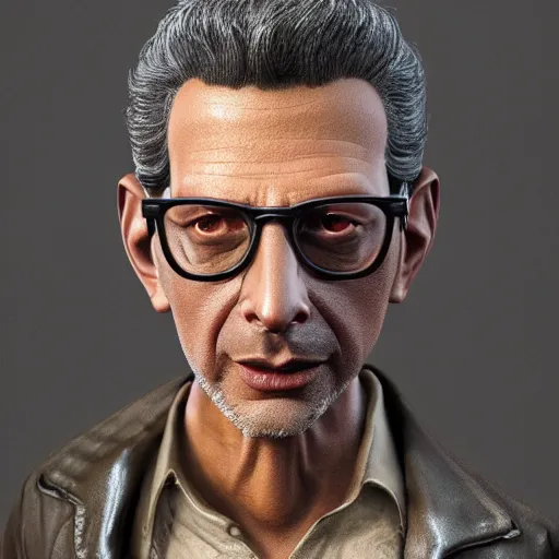 Image similar to hyperrealistic jeff goldblum as han solo, stunning 3 d render inspired by istvan sandorfi & xiang duan, perfect symmetry, dim volumetric cinematic lighting, 8 k octane comprehensive render, extremely mega hyper - detailed and lifelike attributes & atmosphere, intricate, realistic flesh texture, masterpiece, artstation, stunning,