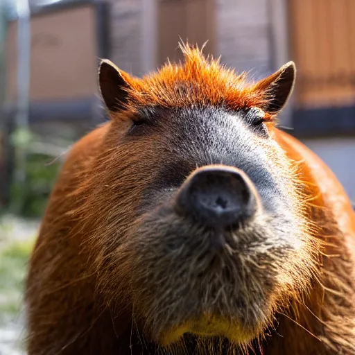 Prompt: photo of capybara demon